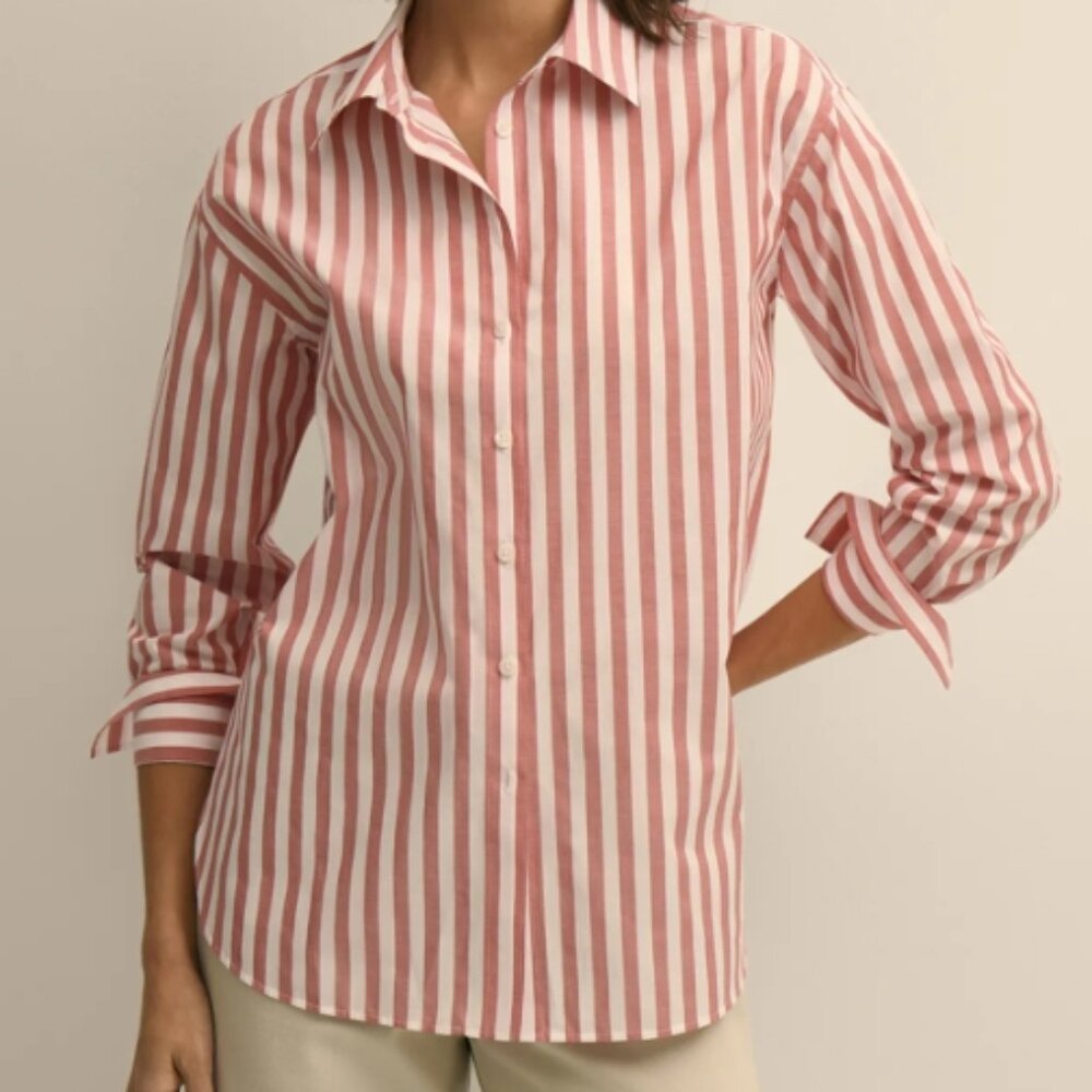 Oversized cotton pinstripe shirt - NWT - Picture 1 of 7